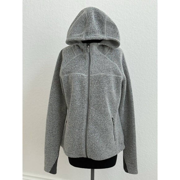 Smartwool Jacket Women’s L Gray Hudson Trail Full Zip Hoodie Sweater Wool Blend - Picture 2 of 9